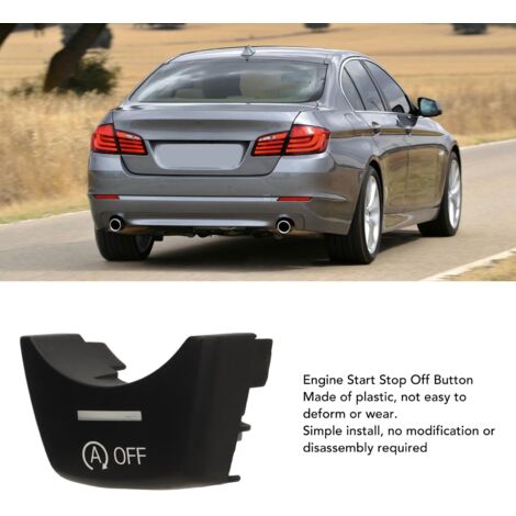 Botón de arranque/parada del motor para BMW Serie 5 F10 F11 F07 2009-2017 - Negro - Plug and Play