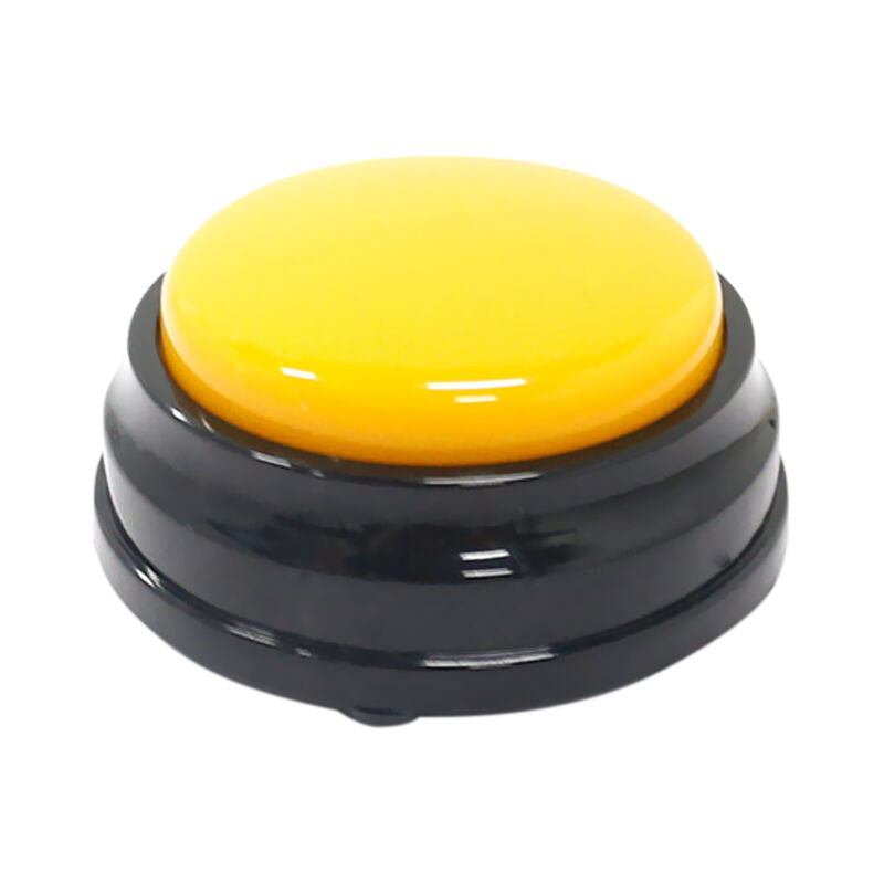 

Boton de sonido de grabacion de voz facil de llevar de tamano pequeno para ninos Botones interactivos de respuesta de juguete naranja