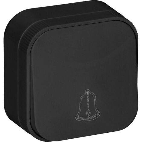 Botón de timbre de superficie ToDo IP20 negro