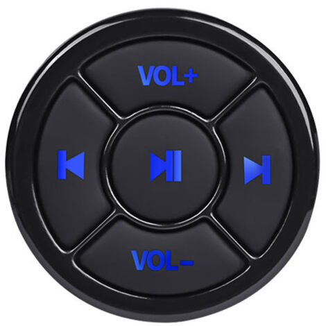 Botón multimedia inalámbrico BT5.0 Mini control remoto para volante de coche para reproducir música y selfies. Compatible con dispositivos Android e iOS.