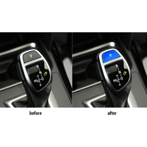 Botón P azul con diseño deportivo para BMW Serie 3 F30 y Serie 4 F32/F33/F36 (con volante a la izquierda) - Accesorio interior