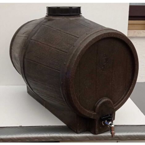 Botte barile vino polietilene finto legno con rubinetto 300 Lt