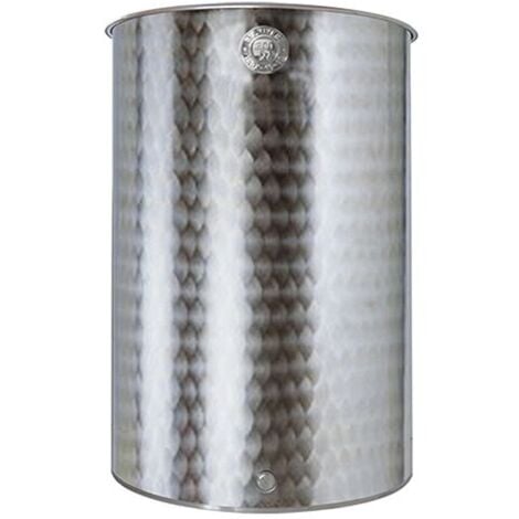 Botte Belvivere 150 lt fusto in acciaio inox con tappo serbatoio per vino olio birra acqua contenitore alimenti made in Italy Acciaio Inox LT 150 -  52 - H74 - 1/2"
