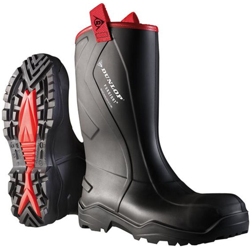 Botte de sécurité Dunlop Purofort+ Rugged,Taille 40, noir