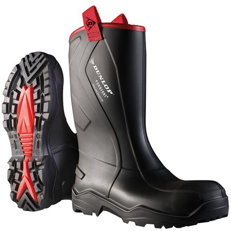 Botte de sécurité Dunlop Purofort+ Rugged,Taille 42, noir