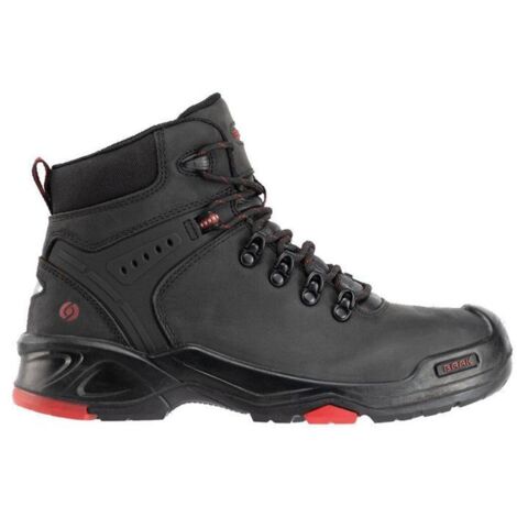 Botte de sécurité Brooklyn taille 45 noir/rouge S3 SRC HRO EN ISO 20345 cuir bov