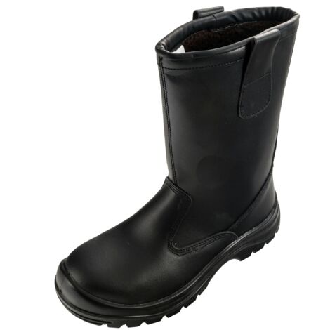 Coverguard – Botte de sécurité cuir pleine fleur noire 43 – Norme S3 CI SRC – Doublure fourrure chaude – Semelle antidérapante PU2D