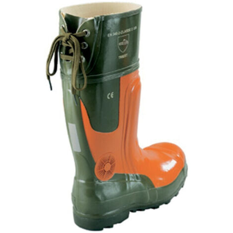 Bottes en caoutchouc forestier Ulme orange/vert Taille 40