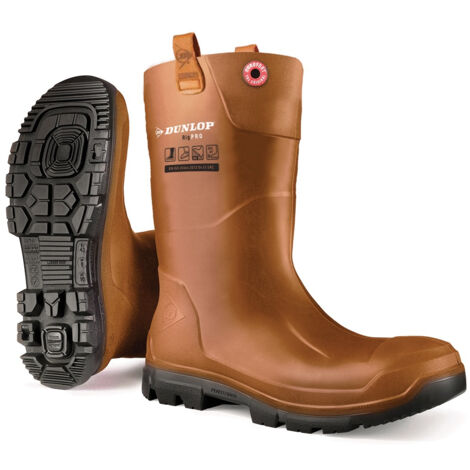 COVERGUARD Bottes Purofort RigPro Full safety fourées LJ2HR48 - Marron - taille 39 - Dunlop