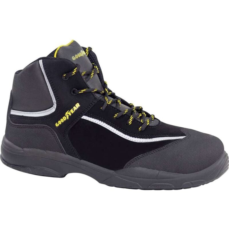 Botte de sécurité Goodyear en cuir Nubuck hydrofuge noir Taille 35