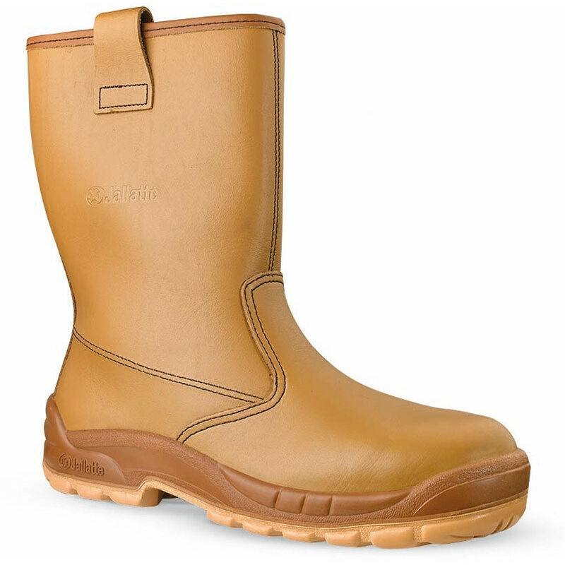 Bottes de sécurité Jallatte jalhaka sas S3 src pointure 46 en cuir coloris naturel