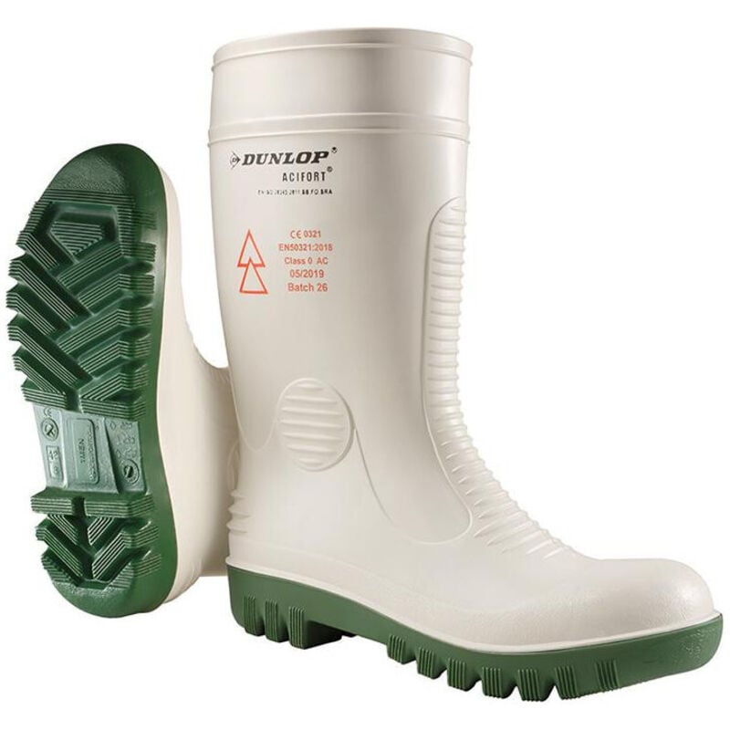 Botte Dunlop Acifort High Voltage.blanc. Taille 43