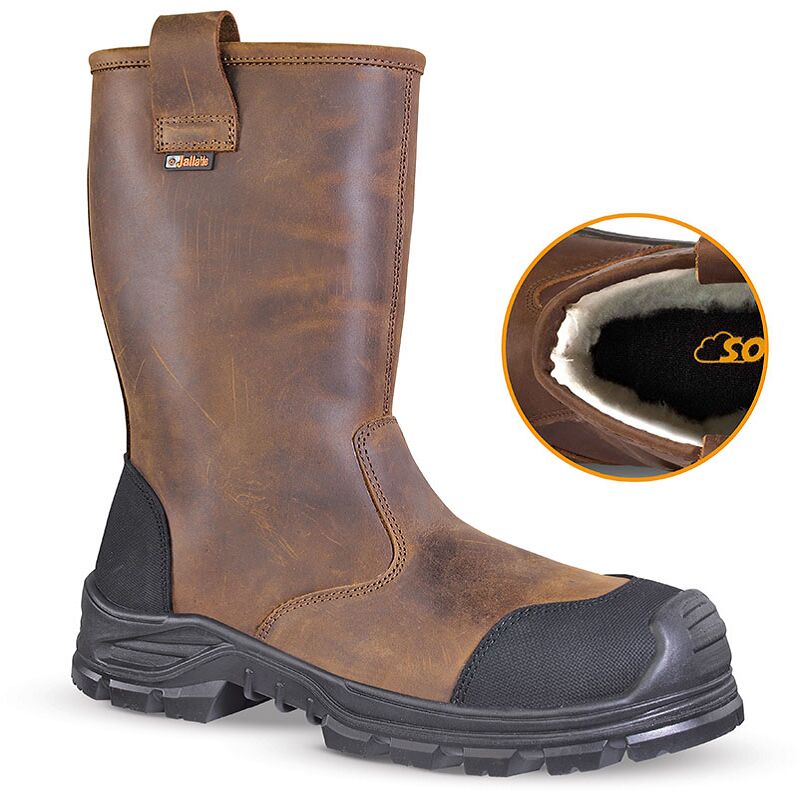 Bottes de sécurité Jallatte Taille 43 jalcypress sas S3 ci src en cuir pleine fleur hydrofuge avec semelle Softane pu double densité