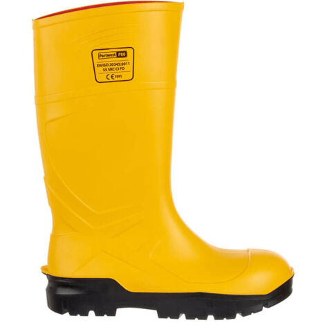 Botte PU S5 CI FO couleur : Jaune taille 47 - PORTWEST