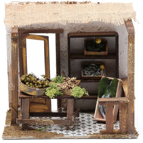 Bottega Scena per Presepe La Pescheria 20x14 cm 10737P