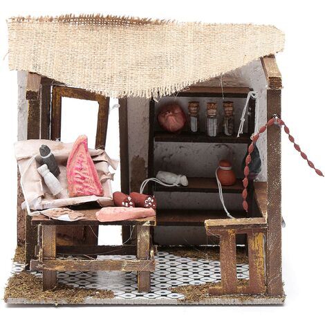 Bottega Scena per Presepe Macellaio 20x14 cm 10737SF