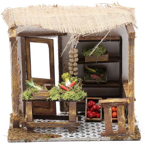 Bottega Scena Presepe Frutta e Verdura 20x14 cm 10737FV
