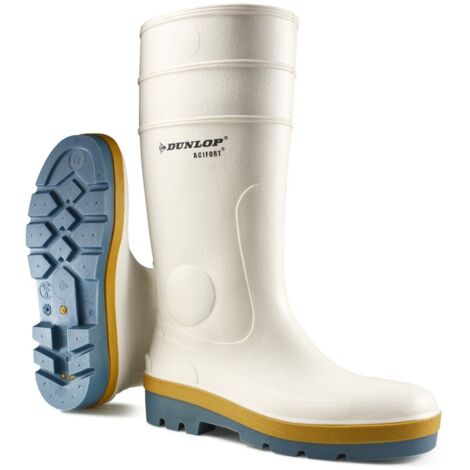 Bottes Acifort Tricolour safety - Blanc/Jaune/Bleu - taille 44 - Dunlop