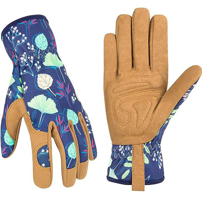 Bottes de jardin en cuir pour femmes - Gants de travail pour désherber, creuser, planter, ratisser et tailler