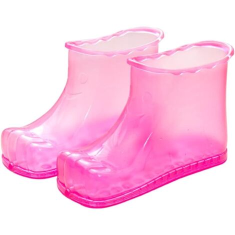 Bottes de massage des pieds chaussures de bain de pieds (16,5 cm-rose rouge)