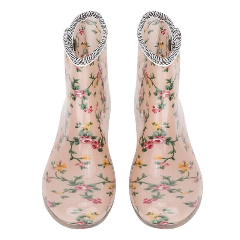 Bottes de Pluie antidérapantes en Caoutchouc PVC pour Femme, Chaussures de Pluie, hôpital et Utilisation Quotidienne pour Le Jardin, Les usines, la