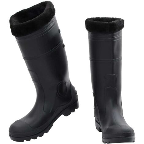 Bottes de pluie avec chaussettes amovibles noir taille 42 PVC CFW971915
