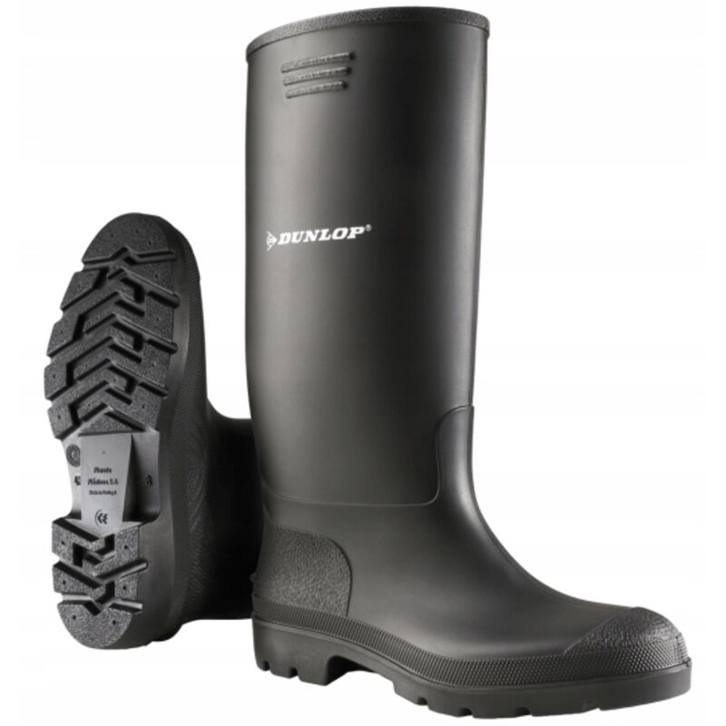 Bottes de pluie Dunlop originales pour hommes, bottes de travail hautes en caoutchouc, pointure 39