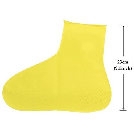 Bottes de pluie en Silicone antidérapantes, couvre-chaussures anti-poussière, réutilisables, unisexe, pour la maison, S/M/L,High Boots-Yellow,M 36-40