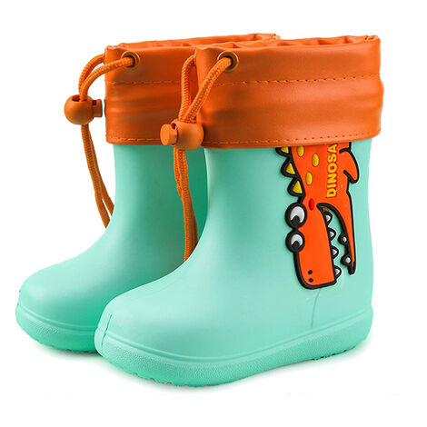 Bottes De Pluie Eva Unisexes Pour Enfants, Sans Substances Nocives, Avec Motifs Et Cordon De Serrage, 180 Mm