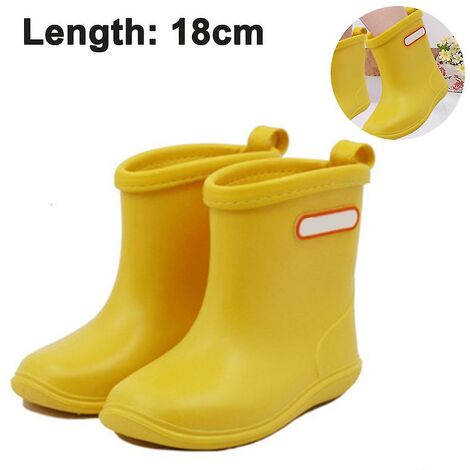 Bottes de pluie pour enfants Chaussures imperméables pour enfants pour garçons filles, jaune