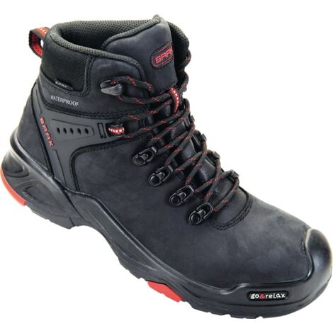 Bottes de sécurité Bailey taille 41 noir/rouge en cuir S3 SRC HRO WR EN20345