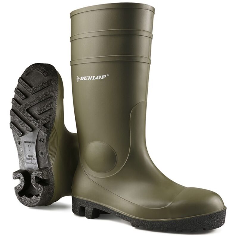Dunlop - Bottes vertes avec embout en acier taille 41 142VP41