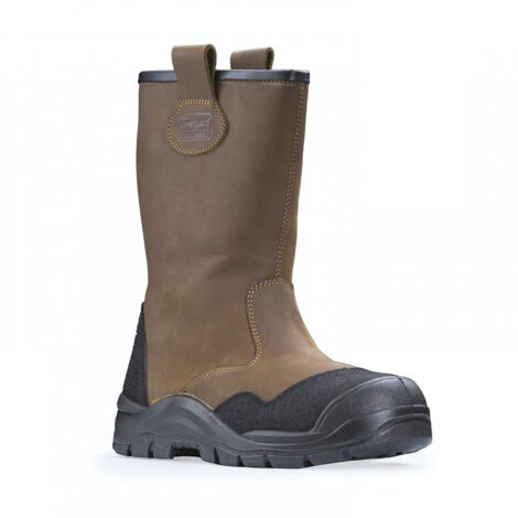 Coverguard – Bottes de sécurité S3 SRC CI taille 43 – Cuir pleine fleur hydrofuge – Doublure fourrée pour isolation jusqu'à -10°C – Semelle anti-perforation textile