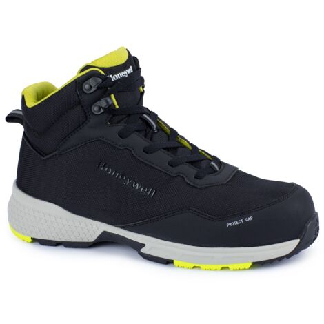 Bottes de sécurité Honeywell Safety Starter Mid, Unisexe, T 43, Noir, blanc, jaune, S3 SRC, SRC, antistatiques ( Prix pour 1 paire )