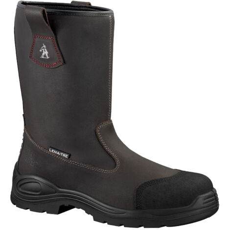 Bottes Fourrées GASTON MILLE KAMA S3 CI en cuir marron Embout et semelle  acier-39