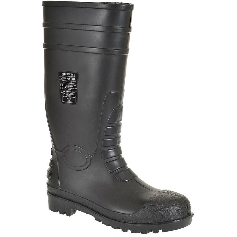 Portwest - Bottes de sécurité Wellington S5 couleur : Noir taille 43