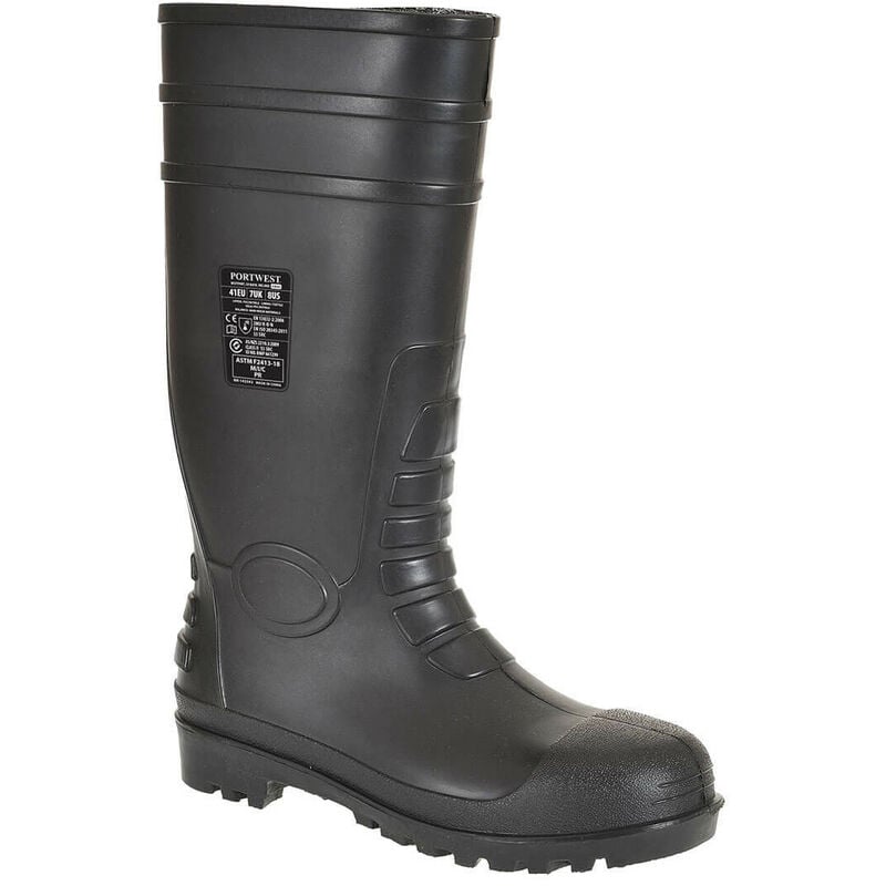 Portwest - Bottes de sécurité Wellington S5 couleur : Noir taille 49