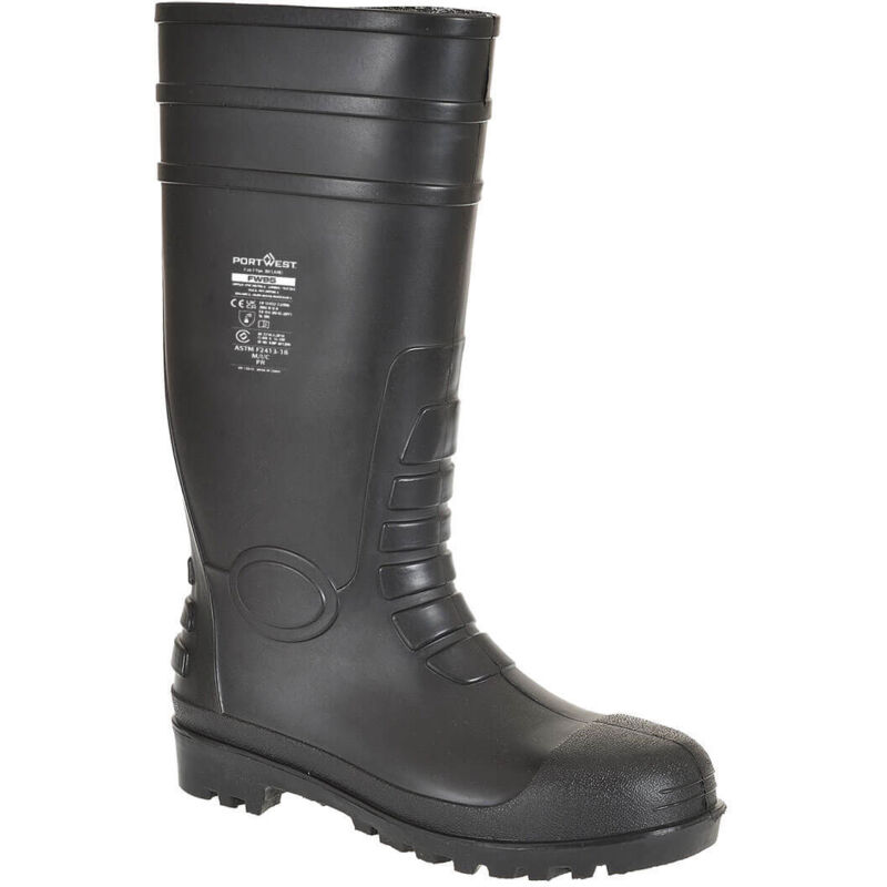 Bottes de sécurité Wellington S5 Portwest Noir 44