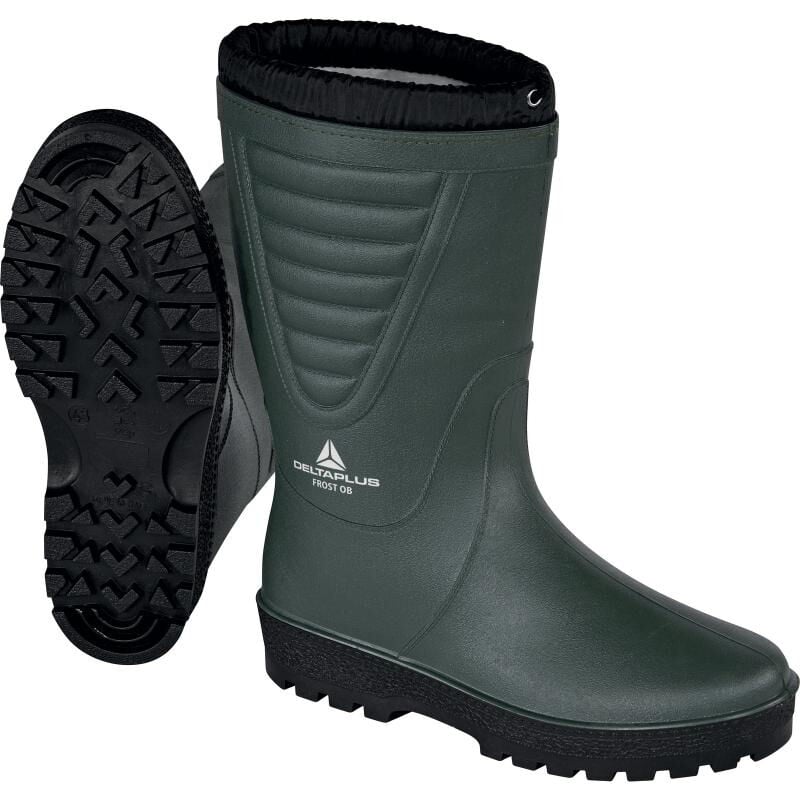 Bottes De Travail Delta Plus Fourree En Pvc Frost Ob Sra Vert- Frostobve0 45