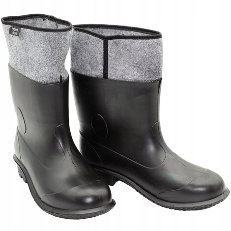 Bottes de travail polonaises Welling, bottes isolantes en feutre de caoutchouc pour hommes, noires, taille 44.