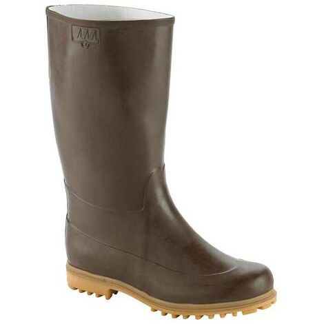 Bottes en caoutchouc au genou 44 Marron