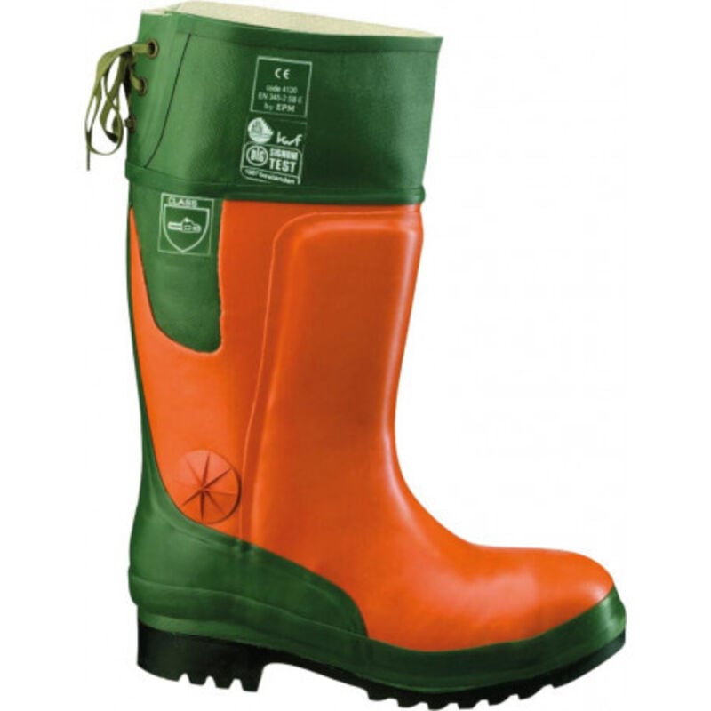 Bottes en caoutchouc forestier Ulme orange/vert Taille 39