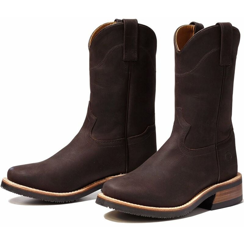 43: Bottes en cuir Old West Roper avec semelle en caoutchouc