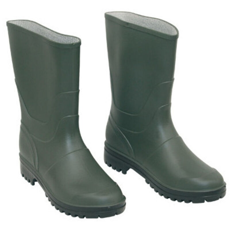 Bottes en PVC vertes à talon de 40 – imperméables et antidérapantes
