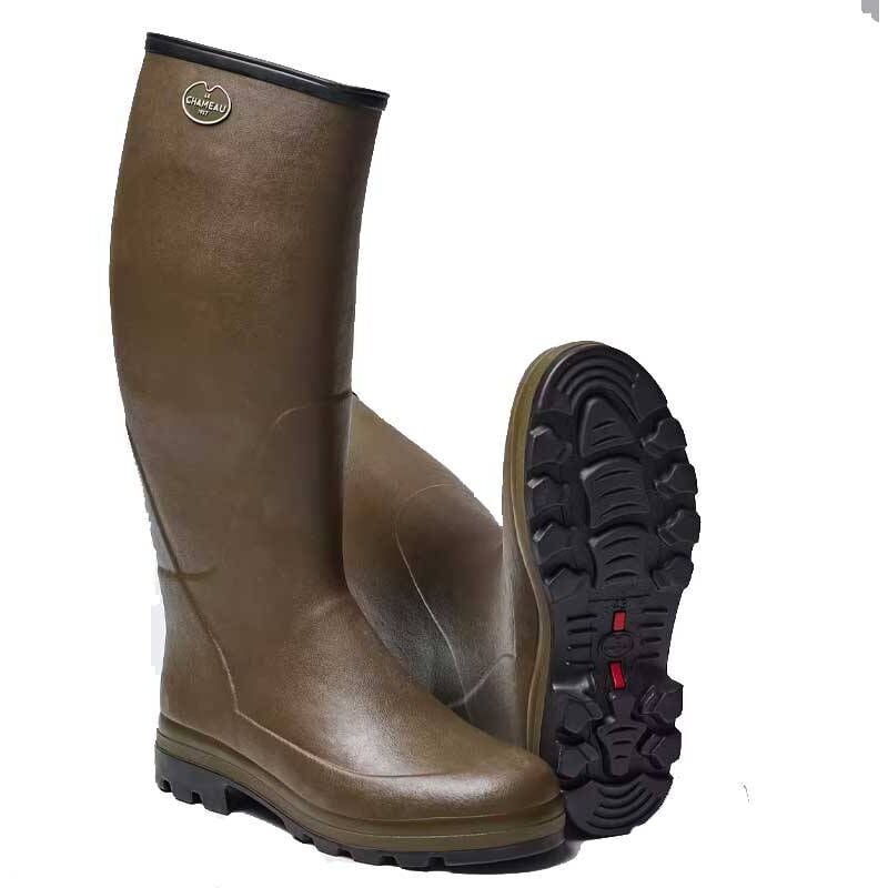 Bottes evo Le Chameau doublées en cuir - cba - Couleur Vert clair - x Pointure 40 - x Tour de mollet 40