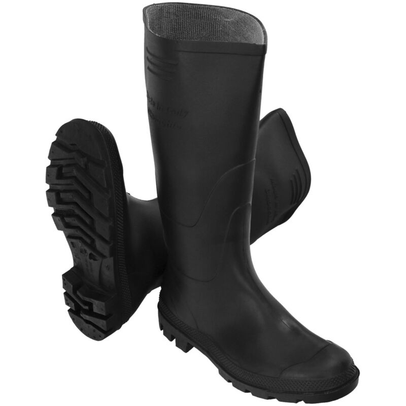 Bottes hautes en caoutchouc, noires, t. 47