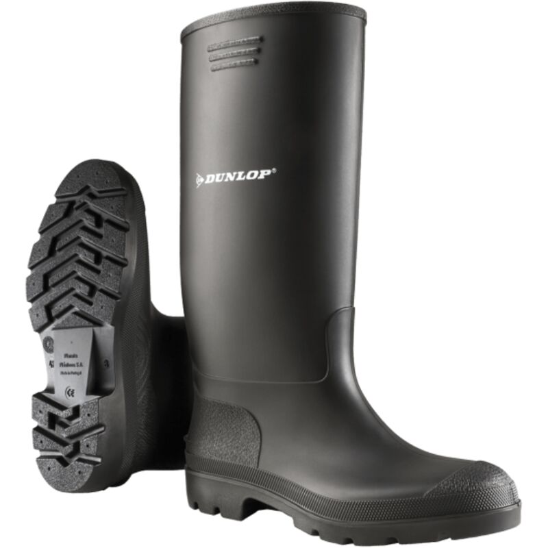 Botte wellington noire en pvc taille 42 haut de gamme dunlop