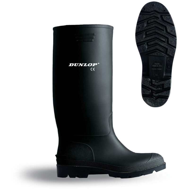 Botte wellington noire en pvc taille 45 botte haute Dunlop