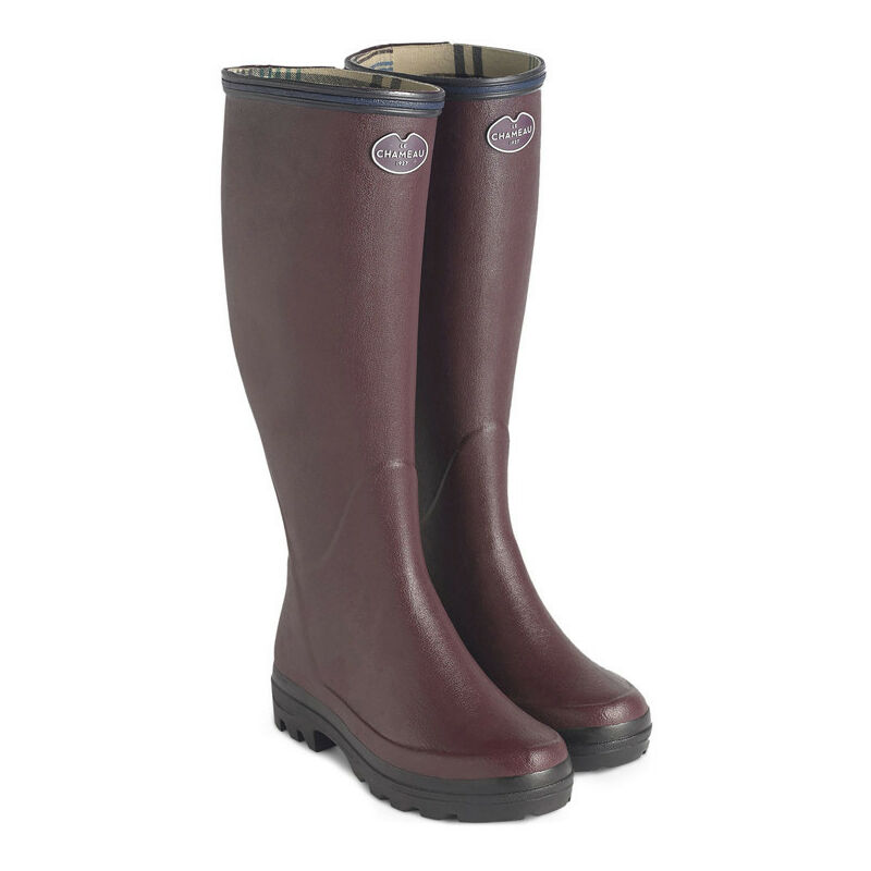 Le Chameau - Bottes Giverny femme rouge foncé - Couleur Rouge foncé - Pointure chaussures 38