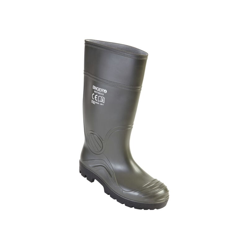 Singer Safety - Bottes singer pvc verte S5 src - Embout acier - Taille 43 - botsecu